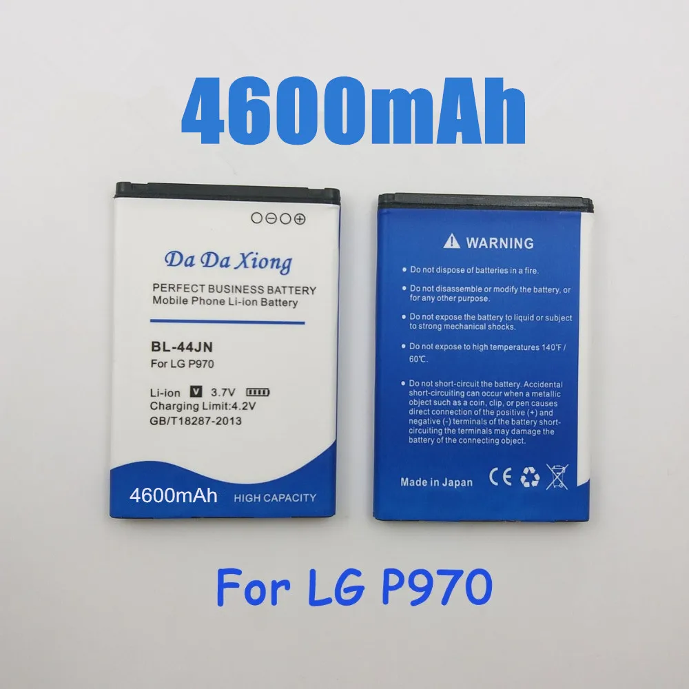 4600 мА/ч BL 44JN BL44JN Батарея для LG P970 P690 P693 E730 E510 C660 P698 MS840 L5 E400 E610 L3 E612 акумуляторная