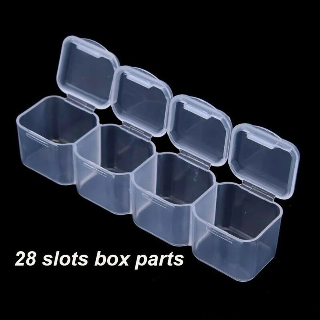 

Household Supplies Storage Boxes Home Organization Transparent 28 Grids