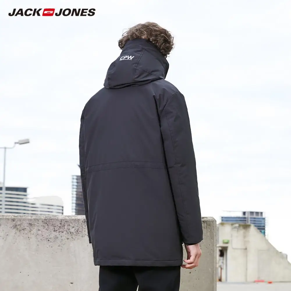 JackJones, мужской зимний пуховик с капюшоном, Повседневная модная парка, пальто, длинная Стильная мужская одежда 218312518