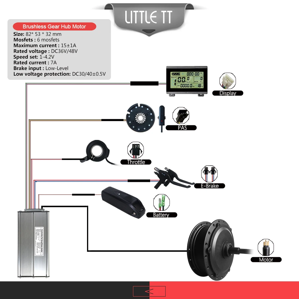 Комплект электровелосипеда с двигателем высокоскоростная бесщеточная