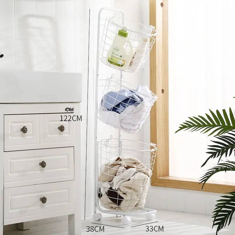 Dirty clothes basket household clothing classification storage rack laundry can be hanging Nordic large | Дом и сад