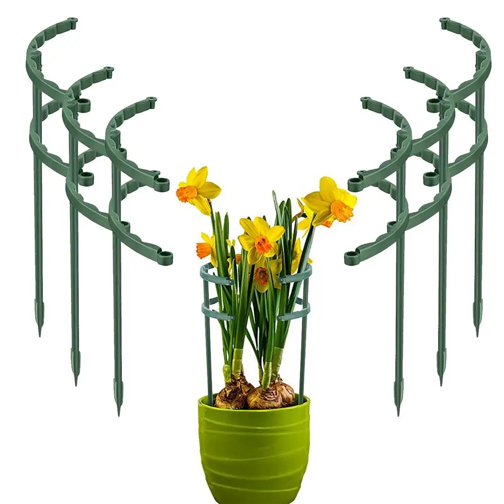 

Plant Support Flower Support Stake Half Round Plant Support Ring Climbing Trellis Indoor Outdoor Fruits Plant Support Stakes