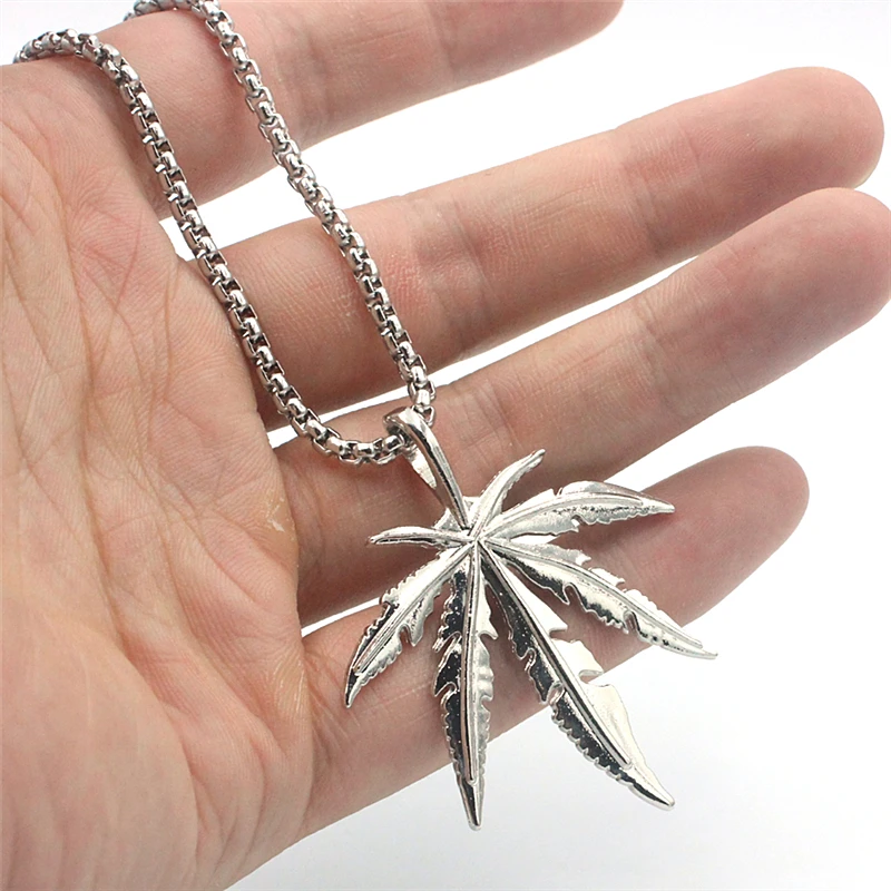 Ожерелье с кленовым покрытием из нержавеющей стали| |