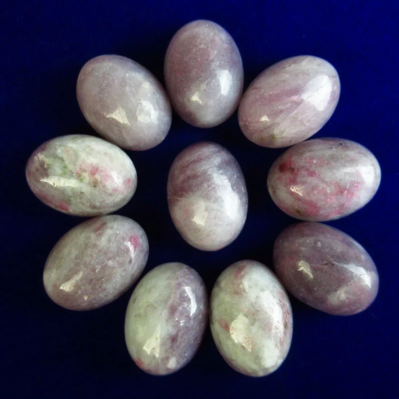 5 шт. сиреневая яшма овальные разные размеры плоские кабошоны кольцо с кабиной