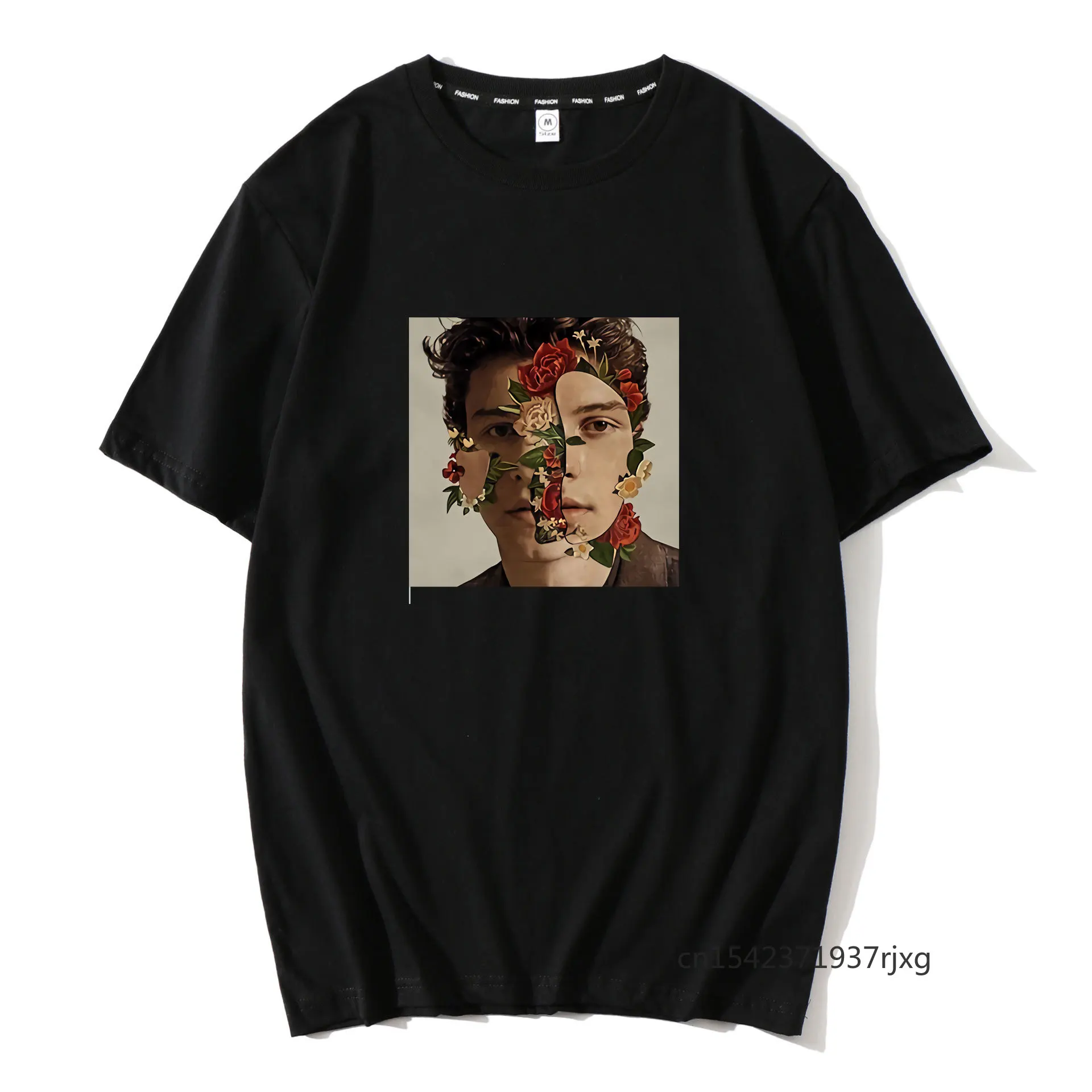 

Shawn des sT-Shirts Summer O-Neck Short Sleeve T-Shirt Fashion Print Flower Tee Shirt Kawaii Graphic T Shirts