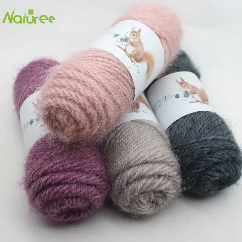 Пряжа белка кашемировая шерсть яркий шелк шапка шарф пальто средней толщины