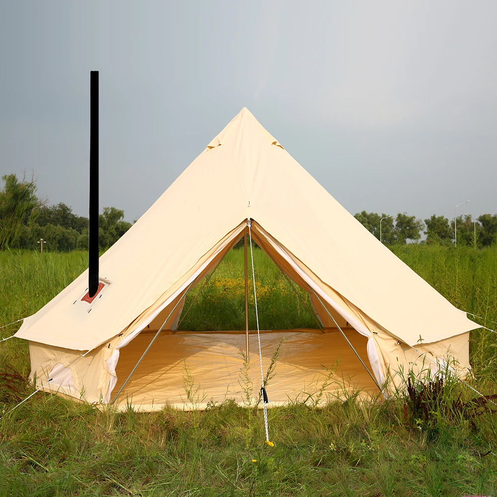 

play.do!4M-6M Double Doors Waterproof Cotton Bell Tent For 4-10 People Camping Tent Wedding Tent Travel Tents 4 Season Tent