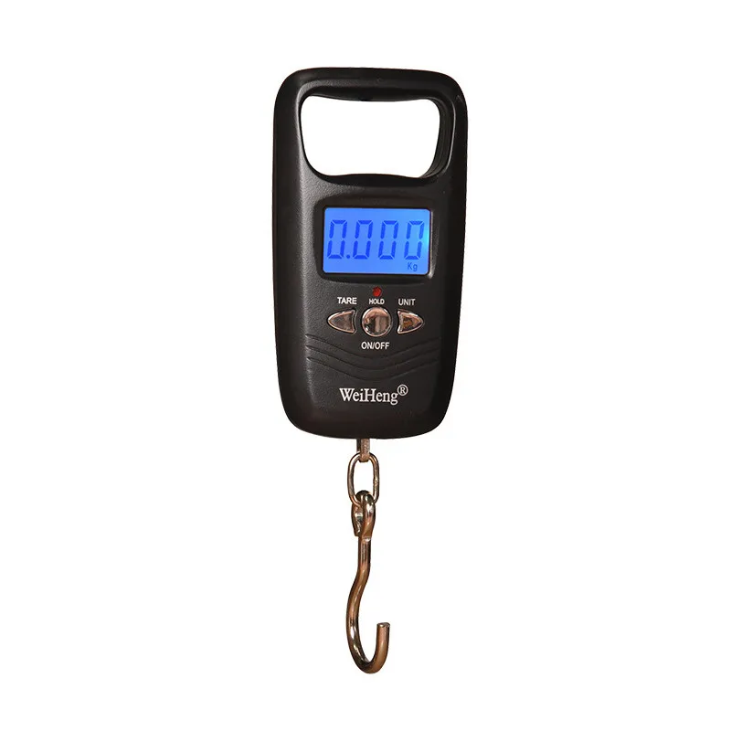 black Urijk 50 кг/10 г Вес мини Висячие весы карманные ЖК-цифровые высокоточные весы для багажа портативные весы для рыбалки крюк весы - Цвет: black