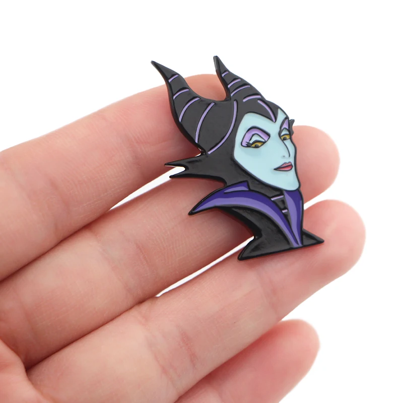 LB1628 Maleficent Witch коллекция эмалевая заколка для лацканов Значки шляп одежды