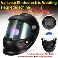 solar power auto darkening welding helmet 4 arc sensor large view welding mask din9 din13 mig mag tig real color eyes protection