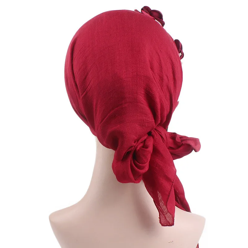 Мусульманский Модный женский кружевной хиджаб с цветочным рисунком Женский