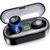f9 wireless headphone sport bluetooth 5 1 earphone touch mini tws earbuds stereo headset with 2000mah charging case power bank