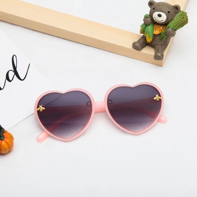 Heart Kids Sunglasses Children Retro Cute Cartoon Bee Pink Sun Glasses Frame Girls Boys Baby Eyeglasses Fashion New Trends |