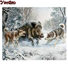 Алмазная живопись 5D, Набор для вышивки крестиком, алмазная вышивка дикий кабан, сделай сам, квадратная дрель, полимерная паста, узор, мозаика, Декор