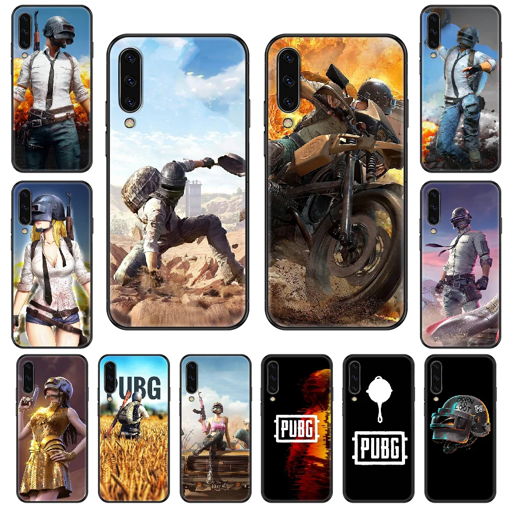 Чехол для телефона Game PUBG Samsung Galaxy A 3 5 8 9 10 20 30 40 50 70 E S Plus 2016 2017 2018 2019 черный роскошный