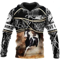 beautiful horse 3d all over printed hoodiesweatshirtzipper hoodie new fashion men and women casual streetwear tops