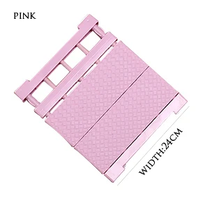 Pink Adjustable Closet Organizer Storage Shelf Wall Mounted Kitchen Rack Space Saving Wardrobe Decorative Shelves Cabinet Holders - Цвет: Pink