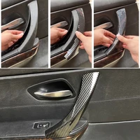 6pcs rhd car accessories carbon texture interior door handle pull cover trim for bmw 3 series e90 e91 316 318 320 325 328i