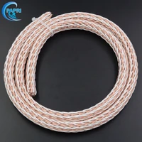 papri 12tc ptfe speaker cable occ diy audio wire for audio amplifier cd player power cord cable 24strands 3 28ft1meter