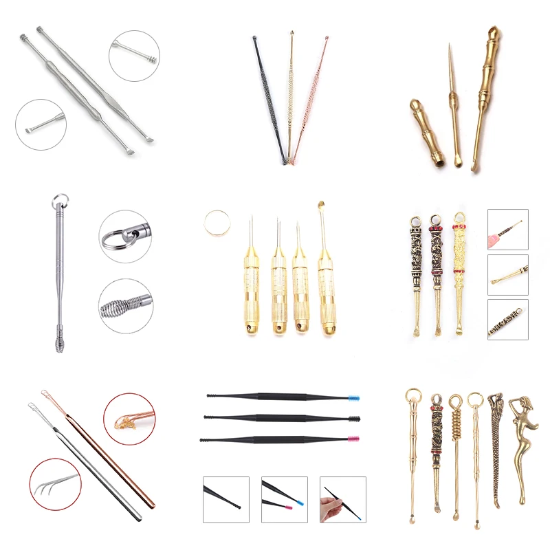 Ушной акупунктурный зонд с нескользящей ручкой встроенная пружинная