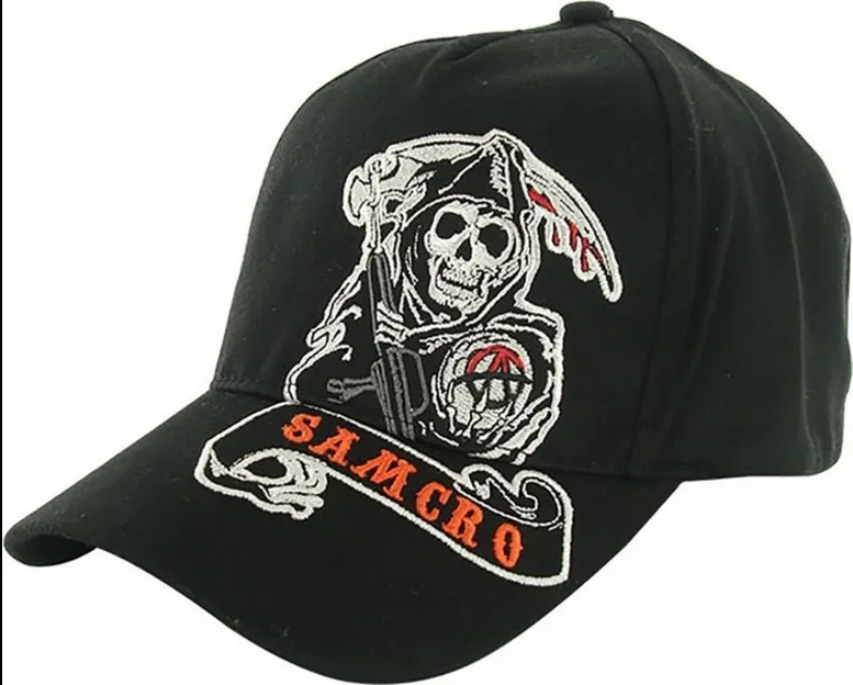 Бейсболка SAMCRO с вышивкой черепа SOA Sons of анархии повседневная Кепка Снэпбэк модная