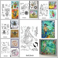 mix animals elf fish season unicorn neptune bee flower letter words clear silicone stamps make cards diy scrapbook craft new hot