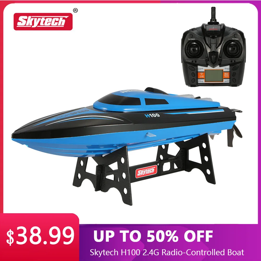 Оригинальная радиоуправляемая лодка Skytech H100 2 4 ГГц с поворотом на 180 градусов