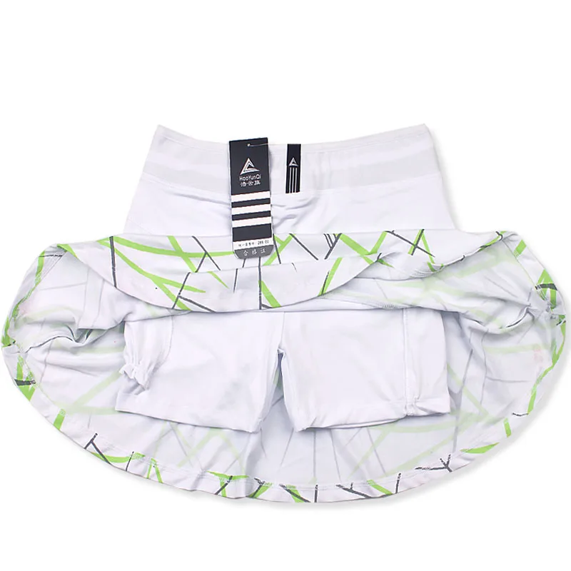 Sexy Female Cross Design Tennis skirt with Built In Short, High Waist Tennis Skorts For Women, Girls Yoga Sport Badminton Skirts
