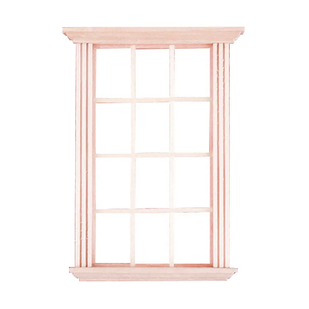 

1pc 1/12 12-Spaces Window Frame Dollhouse Miniatures DIY Decor Accessories