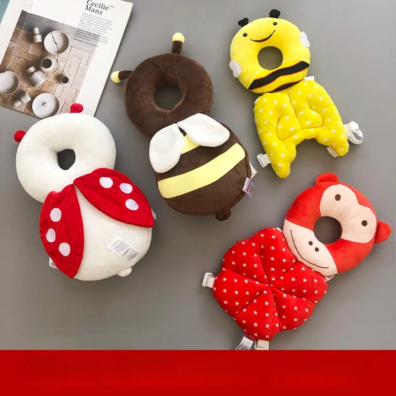 

Newborn Cotton Anti-fall Pillows Cartoon Animal Bee Pillow for Kids Safety Head Protection Breathable Pillows Baby Safe Care New