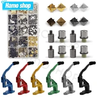 claw pyramid square rivet kits spike studs spots nailhead mold hand press machine for diy leathercraft shoes clothing bag parts