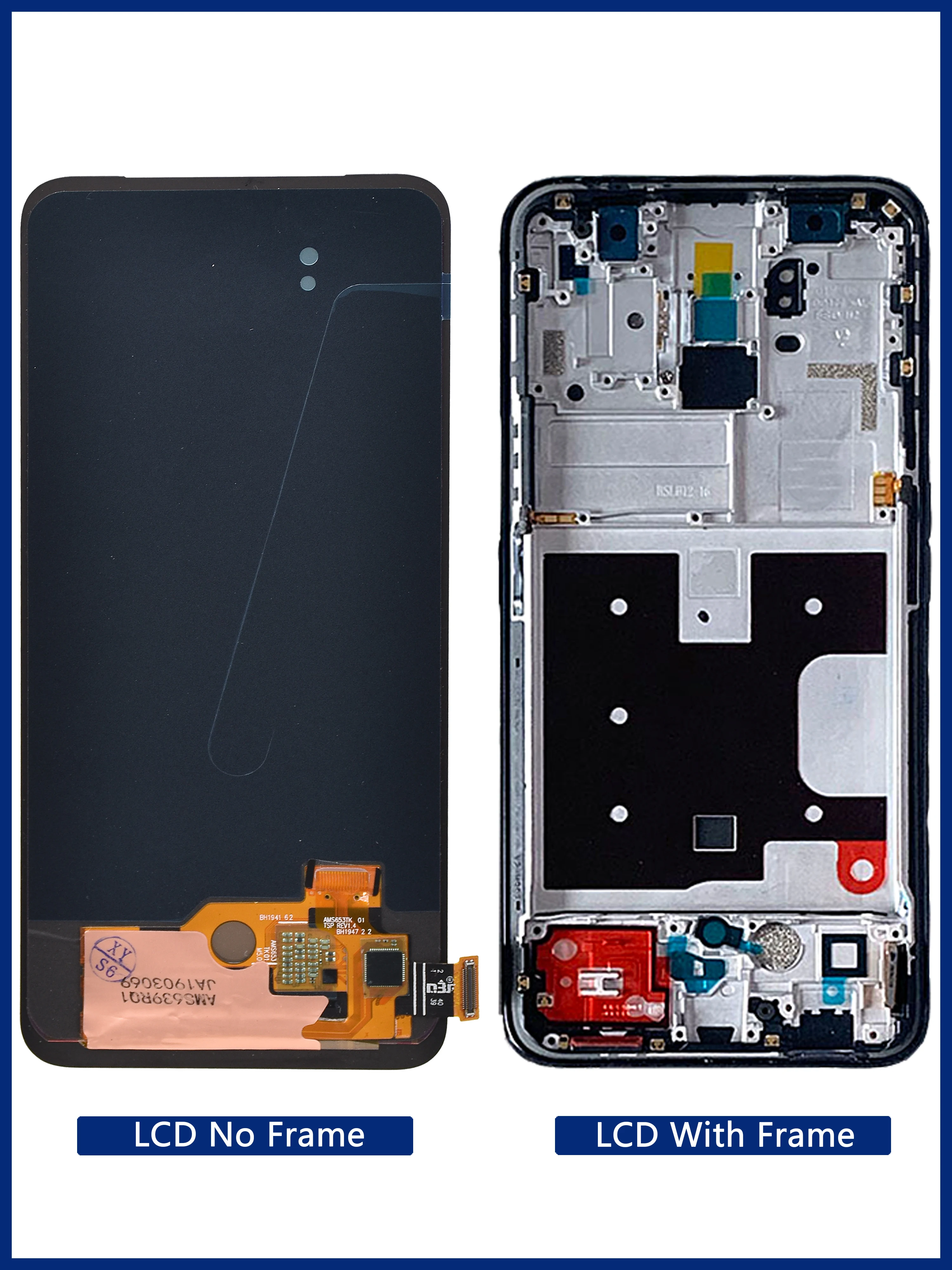 original amoled for oppo reno2z realme x lcd display screen touch panel digitizer for oppo k3 reno 2z2f lcd with frame free global shipping