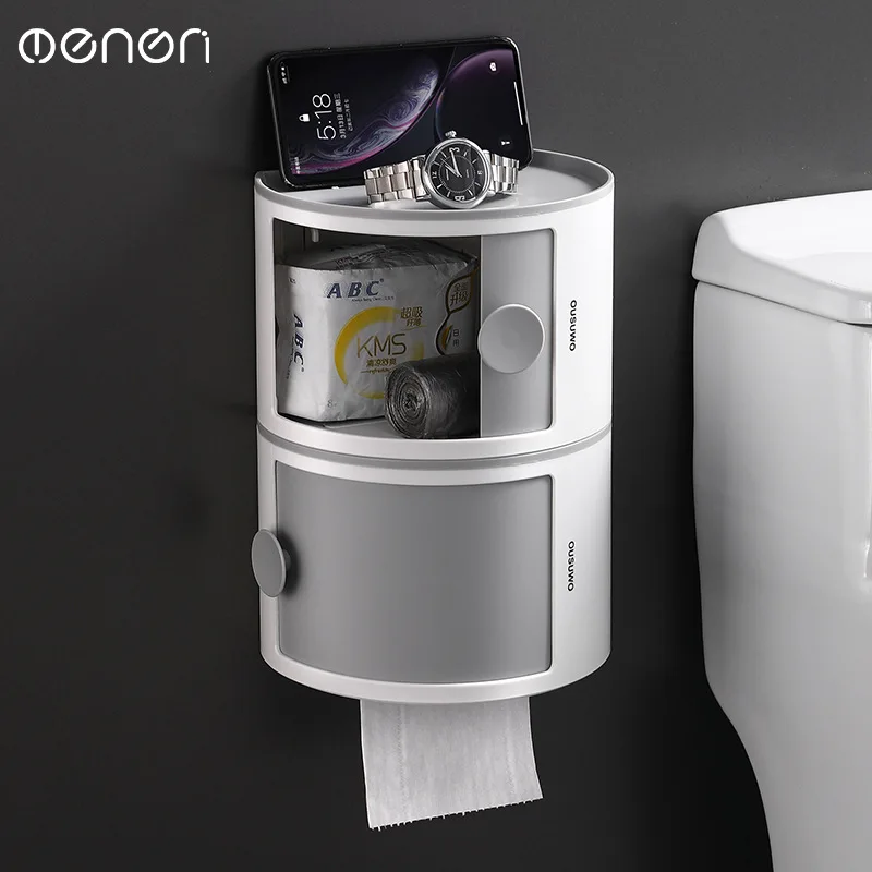 

Водонепроницаемый держатель для туалетной бумаги, стеллаж для хранения в ванной комнате, настенный держатель для рулонной бумаги