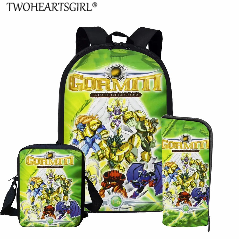 LH1185CED Twoheartsgirl детские школьные сумки для мальчиков игры Gormiti школьные сумки для учеников начальной школы большой емкости рюкзак наборы для девочек мальчиков ранец - Цвет: LH1185CED