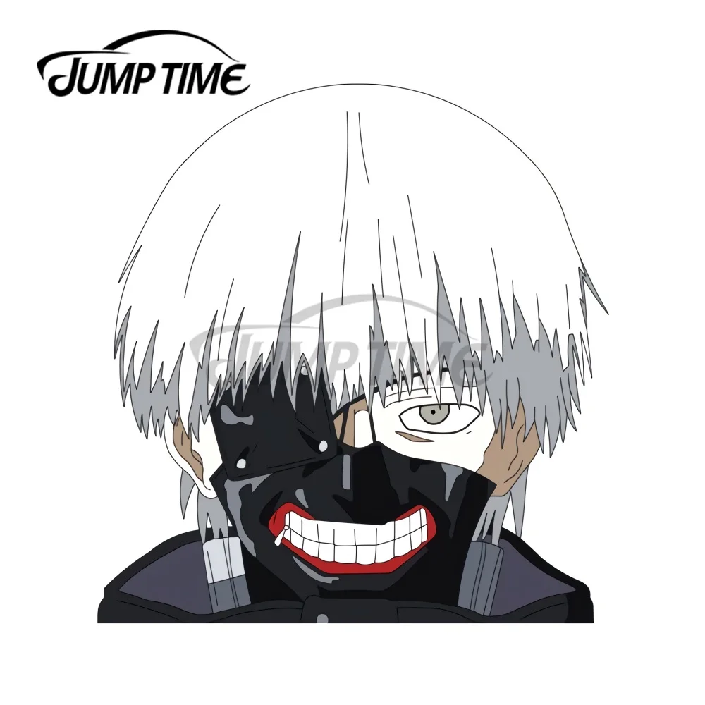 JumpTime 13 x 10.5cm Tokyo Ghoul Kaneki Ken Motorcycle Car Bumper Window Sticker Vinyl Wrap Waterproof Vehicle Decal on - Наклейка для автомобиля, мотоцикла и окна бампера Tokyo Ghoul Канеки Кен JumpTime 13 x 10.5 см водонепроницаемая виниловая обертка.