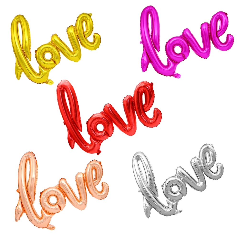 1 шт. большой буквы один кусок любовь цвет Алюминиевая Пленка воздушный шар чтобы