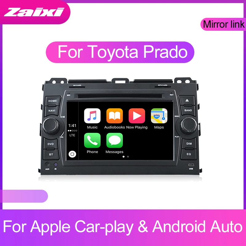 ZaiXi 2 DIN Android Сенсорный экран для Toyota Prado 2006 ~ 2010 автомобильный мультимедийный плеер