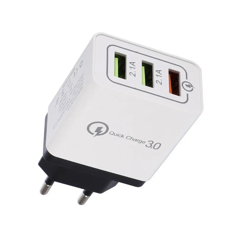Multi Interface 5V 9V 12V Smart Phone Charger Head 3USB QC3.0 Mobile Fast Charging | Бытовая техника