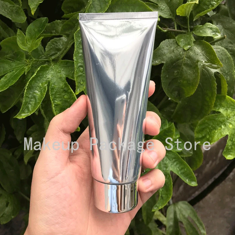 

100ml Silver Cosmetic Soft Tube 100g Plastic Lotion Cream Container Shampoo Toothpaste Squeeze Bottle High Quality Free Shipping