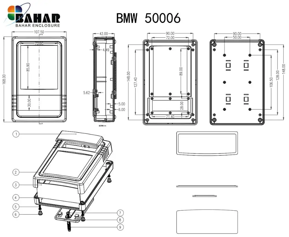 Корпус для настенного монтажа diy Распределительная коробка для печатной платы abs пластиковая коробка электронный проект 168*107*42 мм электронный выходной чехол