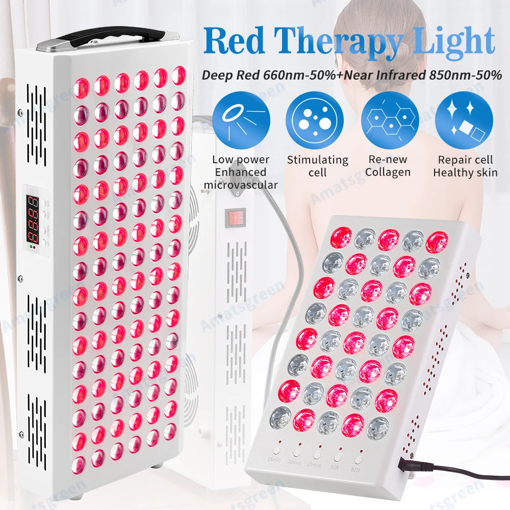 

Portable 200W 500W 630nm 660nm Red Light Therapy, 810nm 830nm 850nm Near Infrared Therapy Light Full Body, Red LED Grow Lamps