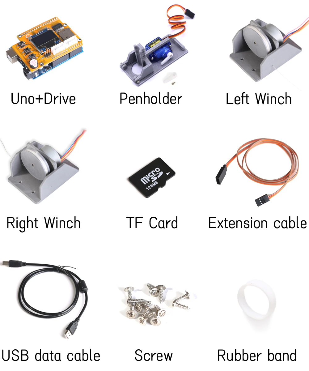 Drawbot for Arduino UNO R3 DIY kit Draw Line Plotter Wall Painting Robot STEM equipment Maker Project 3D printed parts Kid's toy |