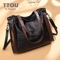 Vintage High Quality Leather Luxury Handbags Women Bags Designer Shoulder Crossbody Bags for Office Lady Work Casual Bags