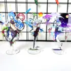 Аниме Фигурка геншин ударно уменьшающий Shen He Raiden Shogun Ganyu Xiao Косплей фотографический знак брелок для фанатов подарки