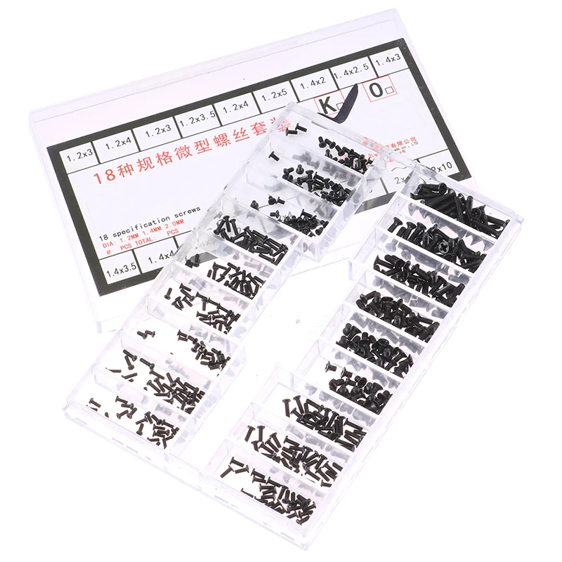 

500Pcs 18 Types Mini screw DIY Kit Laptop Computer Assemble Repair Screw box