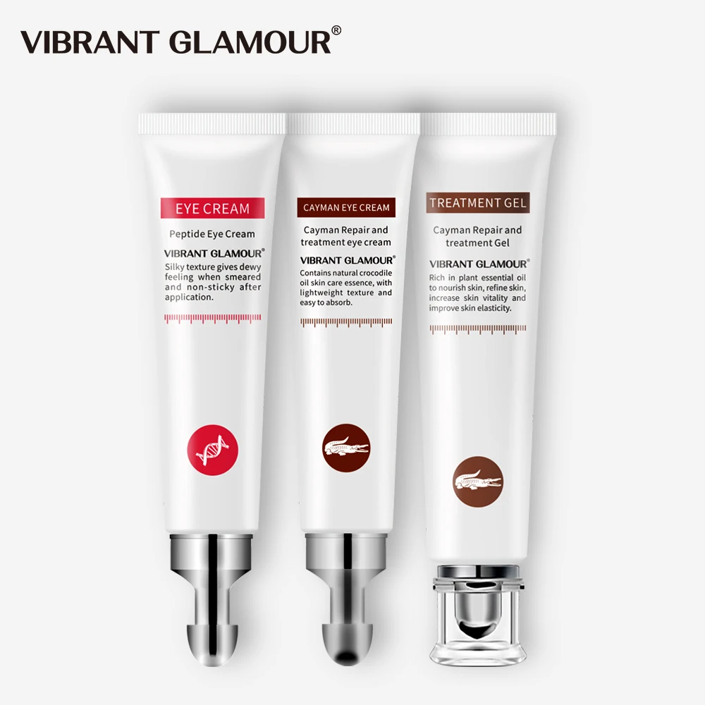 

VIBRANT GLAMOUR Peptide Anti Wrinkle Eye Cream Crocodile Eye Cream Eye Care+Repair Scar Cream Remover Dark Circles Moisturizing