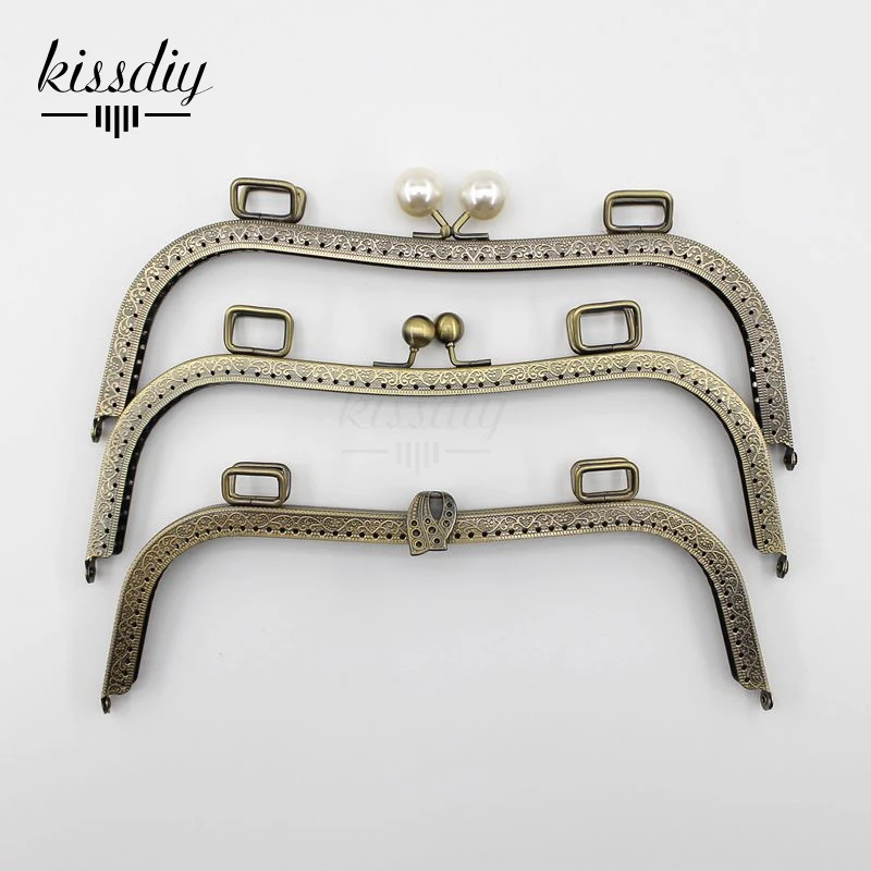 Металлическая рама KISSDIY для кошелька большого размера 2 шт. 26/27 см Античная