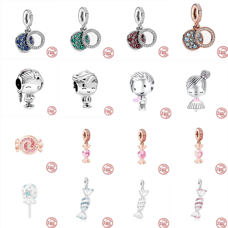 

Новые искусственные серебряные леденцы, розовый циркон, бесконечные сверкающие бусины, подходят для оригинального браслета Pandora, ювелирные...