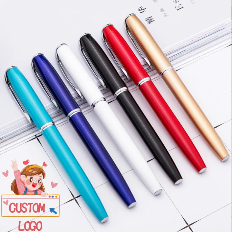 

Metal Signature Pen Orb Pen Customized Advertising Pen Office Supplies Lettering Engraved Name Custom LOGO Stationery Wholesale