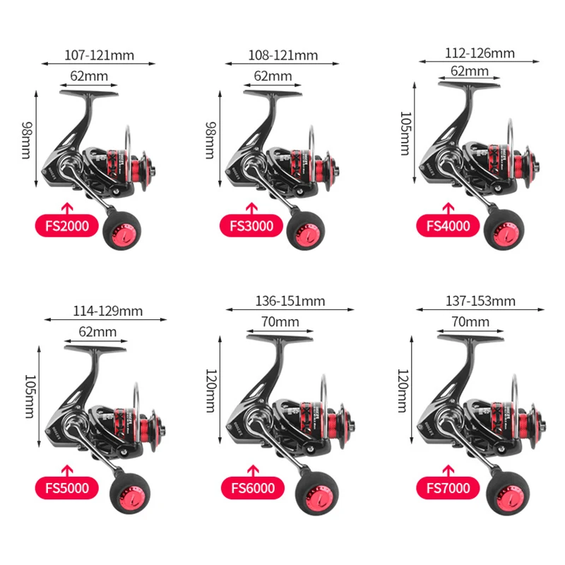 Металлическая Рыболовная катушка спиннинговая качественная Катушка для